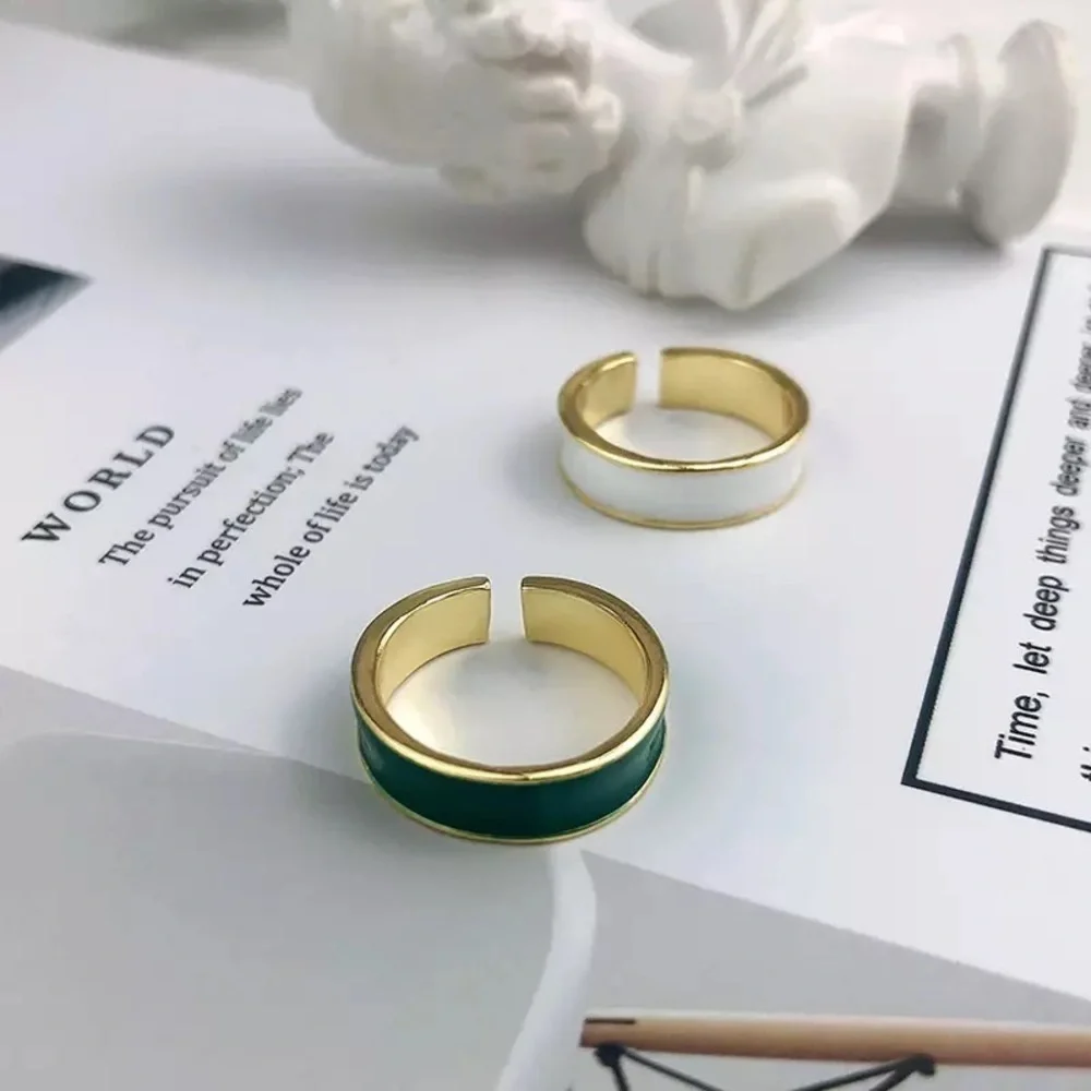 NEW Gold & Emerald Adjustable Ring